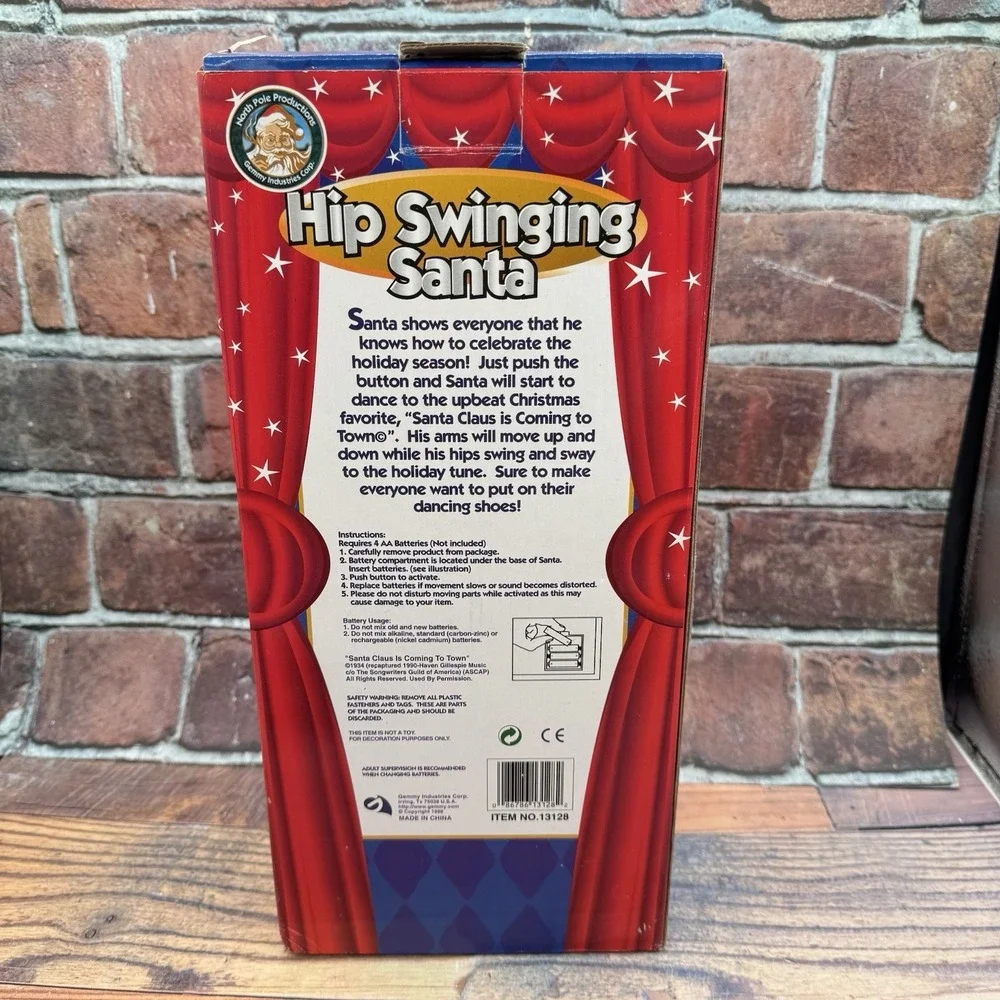 Hip Swinging Santa Claus Gemmy Original Box Tested Y2K Vintage 1998 Christmas